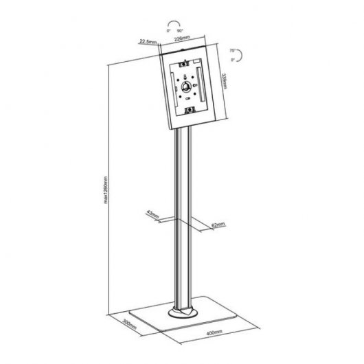 Kimex Soporte Universal Blanco para Tablet Apple/Samsung 9.7"-11"