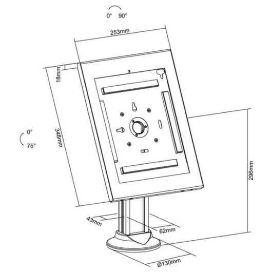 Kimex Soporte de Mesa Blanco para Tablet iPad Pro 12.9" Generación 3