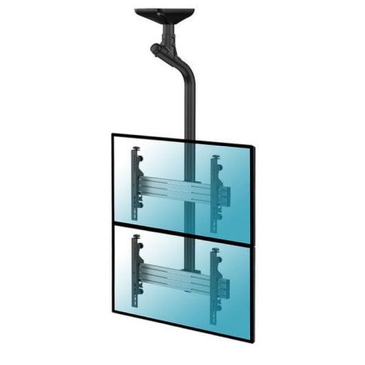 Kimex Supporto da soffitto per 2 schermi 43"-55" Altezza 175 cm VESA 600x400 Max. 50Kg