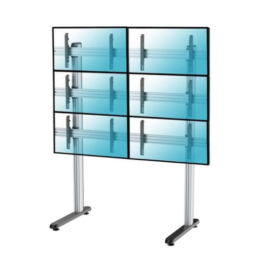 Support de sol Kimex pour 6 téléviseurs 45"-55" VESA 600x400 Max. 50Kg