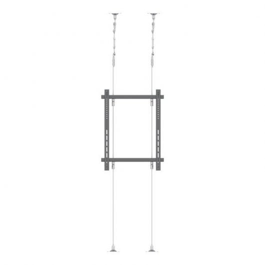 Kimex Soporte de Cable Suelo a Techo para 2 Pantallas de TV 42"-75" VESA 600x400 Máx. 30Kg 3m