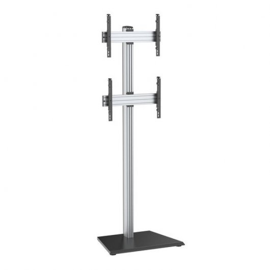 Kimex Soporte de Suelo para 2 TV 40"-65" Altura 240cm VESA 600x400 Máx. 50Kg