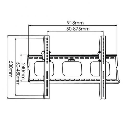 Kimex Soporte de Pared Fijo para TV 42"-86" VESA 800x400 Máx. 100Kg