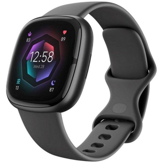 Fitbit Sense 2 Bluetooth GPS NFC 40,5mm Écran tactile Alumium Noir S/L Etanche 50 m SpO2 Pulsomètre