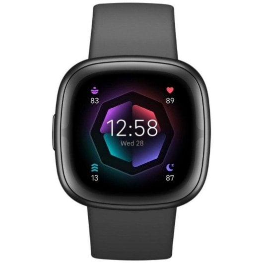Fitbit Sense 2 Bluetooth GPS NFC 40,5mm Écran tactile Alumium Noir S/L Etanche 50 m SpO2 Pulsomètre