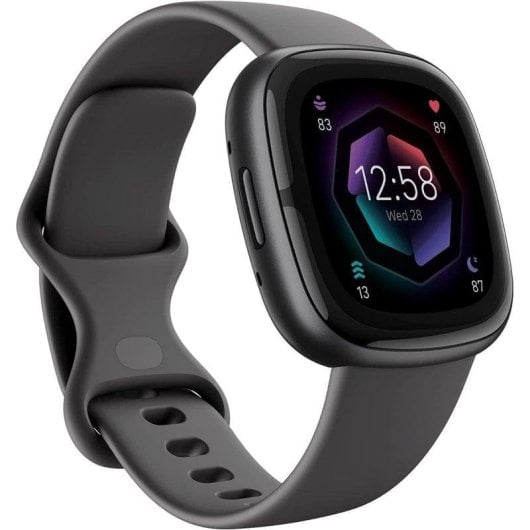 Fitbit Sense 2 Bluetooth GPS NFC 40,5mm Écran tactile Alumium Noir S/L Etanche 50 m SpO2 Pulsomètre