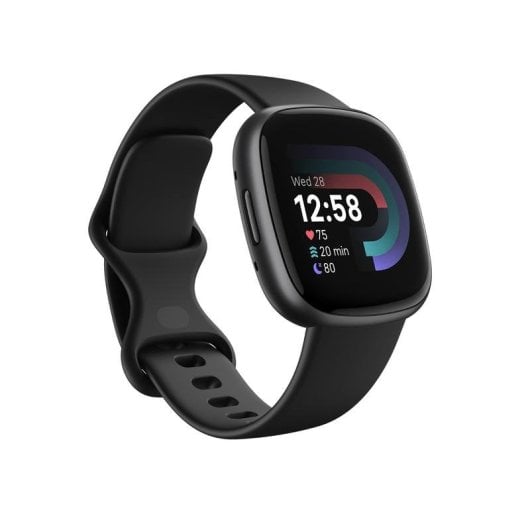Fitbit Versa 4 Bluetooth GPS NFC 40,5mm Écran Digital Graphite/Noir S/L Etanche SpO2 Cardio Sommeil