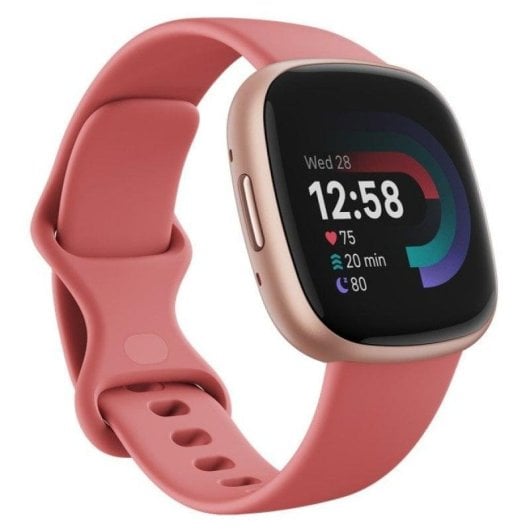 Fitbit Versa 4 Bluetooth GPS NFC 40,5mm Écran Digital Rose S/L AMOLED Résistante à l’eau SpO2 Pulsomètre