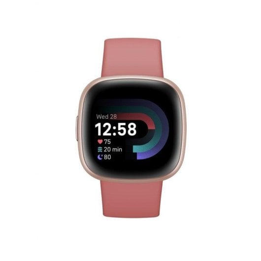 Fitbit Versa 4 Bluetooth GPS NFC 40,5mm Écran Digital Rose S/L AMOLED Résistante à l’eau SpO2 Pulsomètre