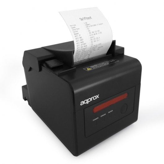 Approx appPOS80WIFI+LAN Impresora de Ticket Térmica USB/WiFI/LAN/RS-232/RJ-11 Negra