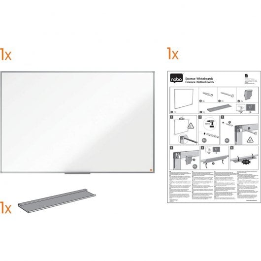 Nobo Essence Pizarra de Acero Lacado 1500x1000 mm Blanca