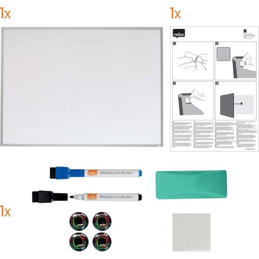 Nobo Pizarra magnética 585x430 mm + Accesorios