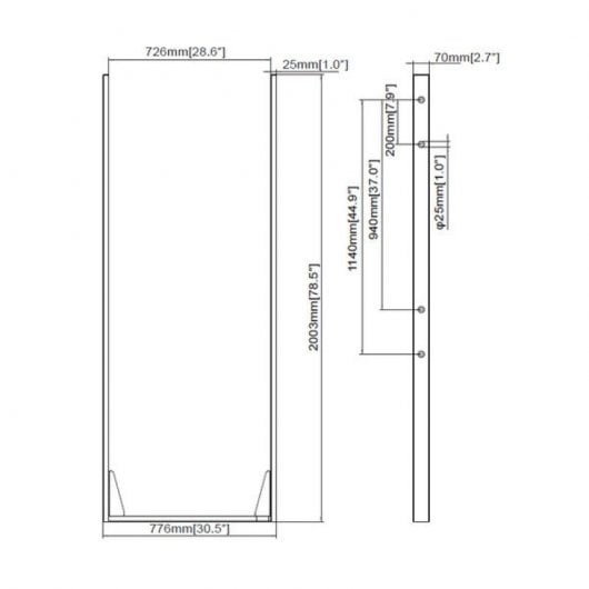 Kimex Soporte de Suelo de Doble Cara para Samsung OM55-D