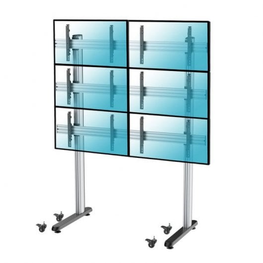 Support de sol Kimex pour 6 écrans TV 45"-55" VESA 600x400 Max 50Kg