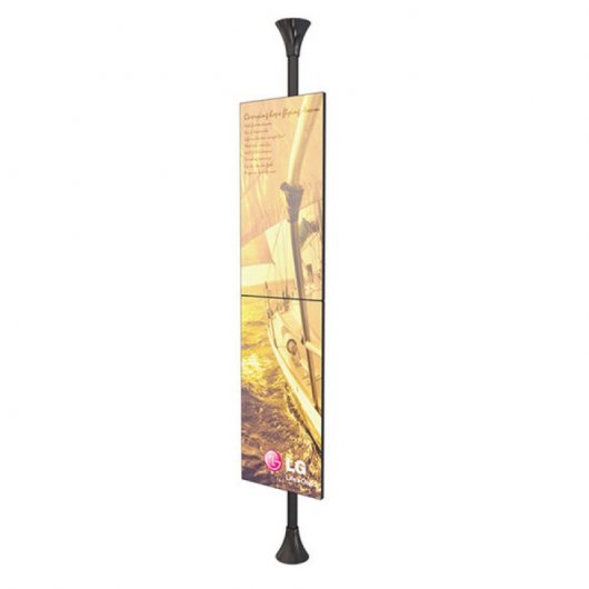 Kimex Supporto da Terra/Soffitto per 2 Schermi TV 32''-75'' VESA 400x400 Max 30Kg