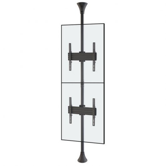 Kimex Supporto da Terra/Soffitto per 2 Schermi TV 32''-75'' VESA 400x400 Max 30Kg