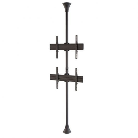 Kimex Supporto da Pavimento/Soffitto per 2 Schermi TV 32''- 75'' Altezza 240cm VESA 600x400 Max 30Kg