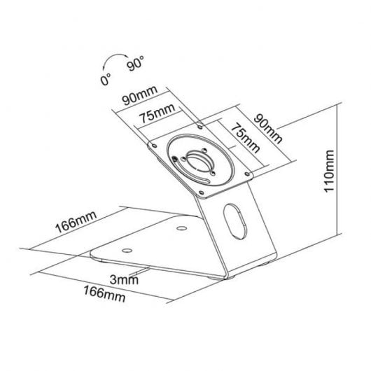 Kimex Soporte de Mesa/Pared Universal para Tablets Negro