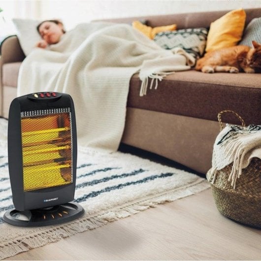 Estufa Elétrica de Quartzo Blaupunkt BP1003 1.200W Oscilante com Segurança Antitombo