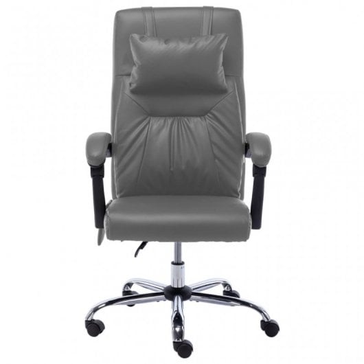 VidaXL chaise de bureau de massage cuir synthétique gris anthracite