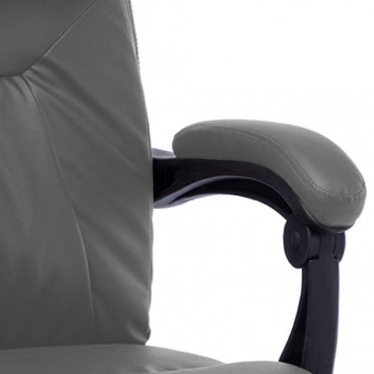 VidaXL chaise de bureau de massage cuir synthétique gris anthracite