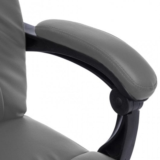 VidaXL Sedia da Ufficio Massaggiante Grigio Antracite/Pelle Sintetica Antracite