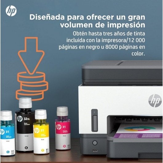 HP Smart Tank 7605 Impresora Multifunción Color WiFi Dúplex Automático Fax ADF+3 Años Tinta incluida