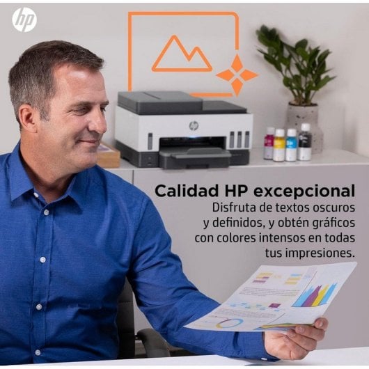 HP Smart Tank 7605 Impresora Multifunción Color WiFi Dúplex Automático Fax ADF+3 Años Tinta incluida