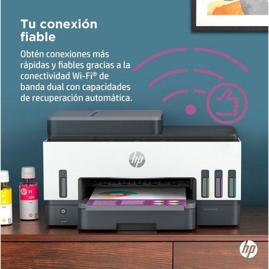 HP Smart Tank 7605 Impresora Multifunción Color WiFi Dúplex Automático Fax ADF+3 Años Tinta incluida