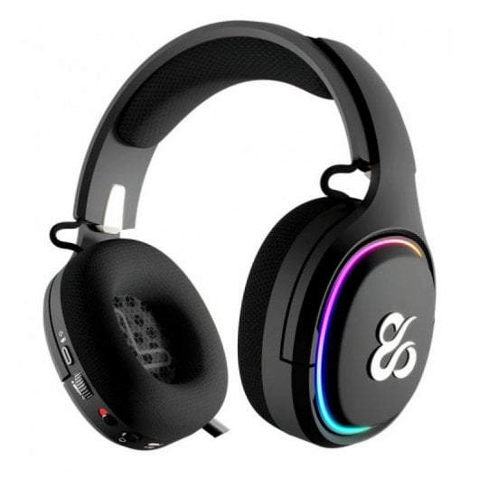 Cuffie da gioco wireless Newskill Aton nere RGB Bluetooth 5.0 multipiattaforma nere