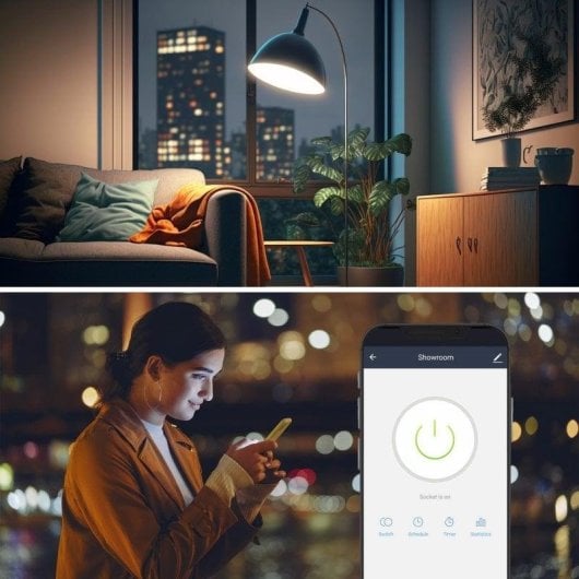 Intelligente Steckdose Nivian Wi-Fi Sprachsteuerung und Verbrauchsstatistiken