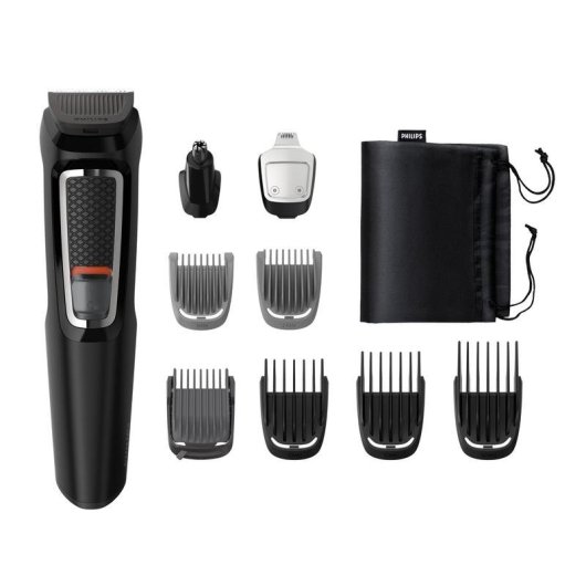 Tondeuse Multifonctionnelle Philips Multigroom MG3740/15 sans Fil 60min 9 Sabots