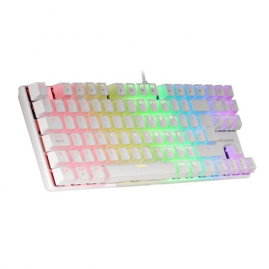 Mars Gaming MK80 Teclado Mecânico Branco FRGB Switch Castanho Layout PT