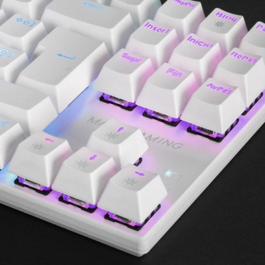 Mars Gaming MK80 Teclado Mecânico Branco FRGB Switch Castanho Layout PT