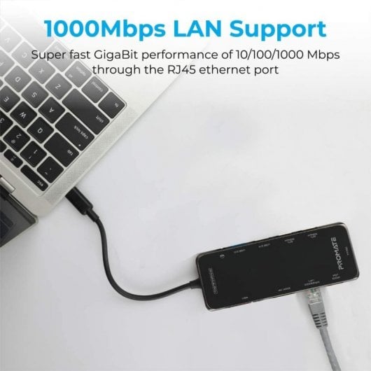 Promate PrimeHub-Pro Hub USB-C Multiporta 100W