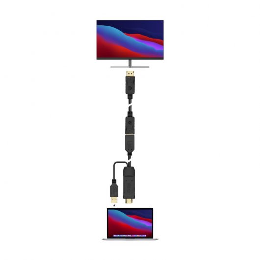 Cabo Conversor Aisens A122-0642 DisplayPort para HDMI Macho/DisplayPort Fêmea 10 cm