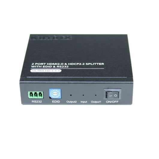 Kimex Splitter HDMI2.0/HDCP2.2 1x Entrada-2x Salidas EDID RS232 4K 60Hz