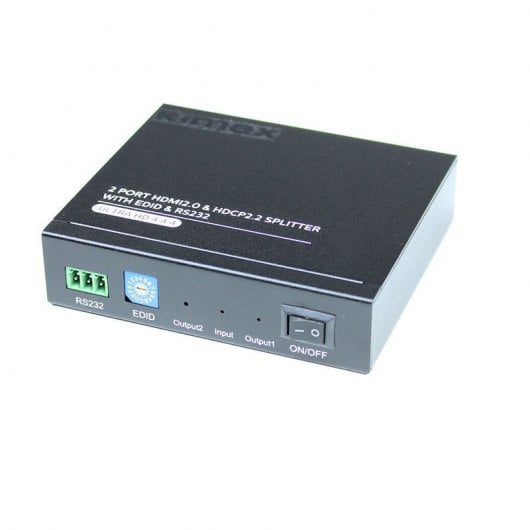 Kimex Splitter HDMI2.0/HDCP2.2 1x Entrada-2x Salidas EDID RS232 4K 60Hz