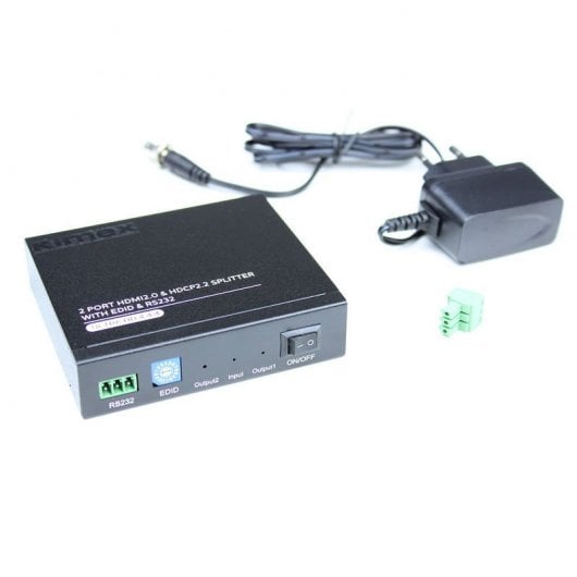 Kimex Splitter HDMI2.0/HDCP2.2 1x Entrada-2x Salidas EDID RS232 4K 60Hz