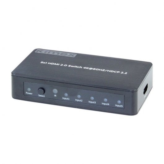 Kimex Switch 5x Entradas-1x Salida HDMI2.0 HDCP2.2 4K 60Hz