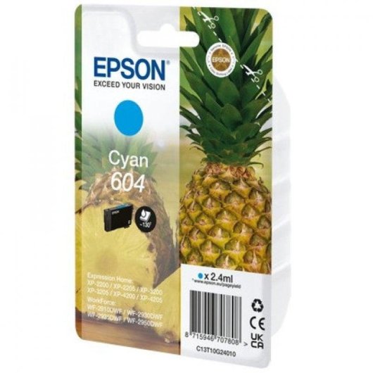 Tintenpatrone Epson 604 Cyan Original Standard Yield Einzelpack