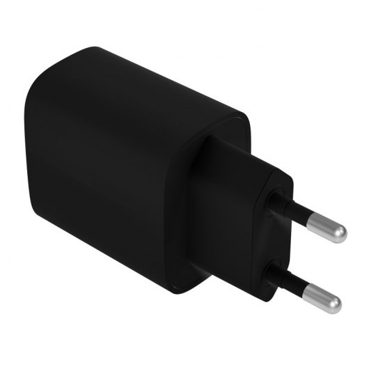 Leotec Carregador de Parede Duplo USB-C PD/USB 2.0 20W Preto