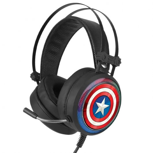 Casque de jeu Marvel 7.1 Licence officielle Captain America 001