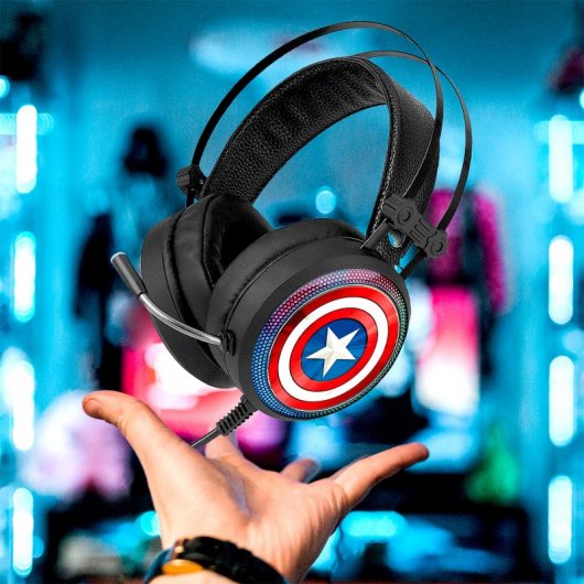 Casque de jeu Marvel 7.1 Licence officielle Captain America 001