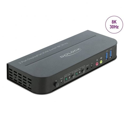 Delock 11482 Conmutador KVM Multipuerto DisplayPort/HDMI/USB + Audio