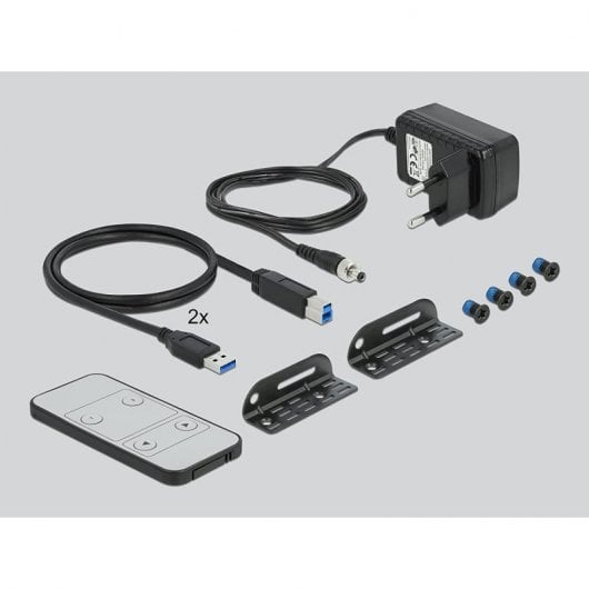 Delock 11482 Conmutador KVM Multipuerto DisplayPort/HDMI/USB + Audio