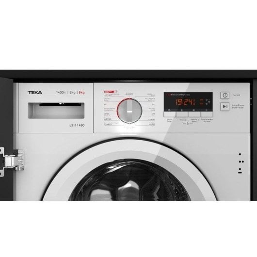 Lavasecadora Teka 8kg B LSI6 1480 integrable centrifugado 1400 rpm display digital