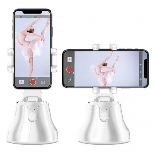 Base girevole wireless bianca Leotec 360 Selfie per smartphone