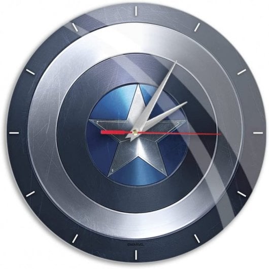 Marvel Captain America Wanduhr 001 Hellblau