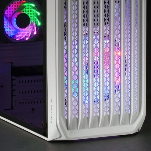 Mars Gaming MC-S2 Caja PC Micro-ATX Ultra-Compacta 2x Ventilador FRGB USB 3.0 Ventana Blanco